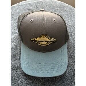 Easter Island Mercantile UFO Spaceship Trucker Hat Snapback Grey Blue 1SFM